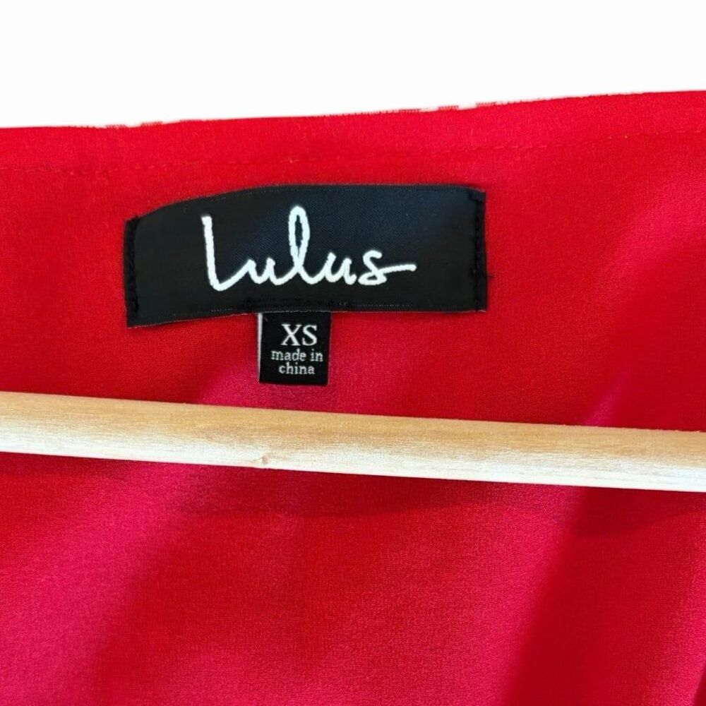 Lulus Red Plaid Peplum Top XS Cottagecore Puff Sleeve Milkmaid Coquette Blouse - Picture 4 of 11